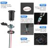 4-Ports USB Quick Chargerwith LED Voltmeter Dual PD And Dual QC3.0 Fast Charge Adapter Waterproof For Car Boat And Motorcycle 12/24V