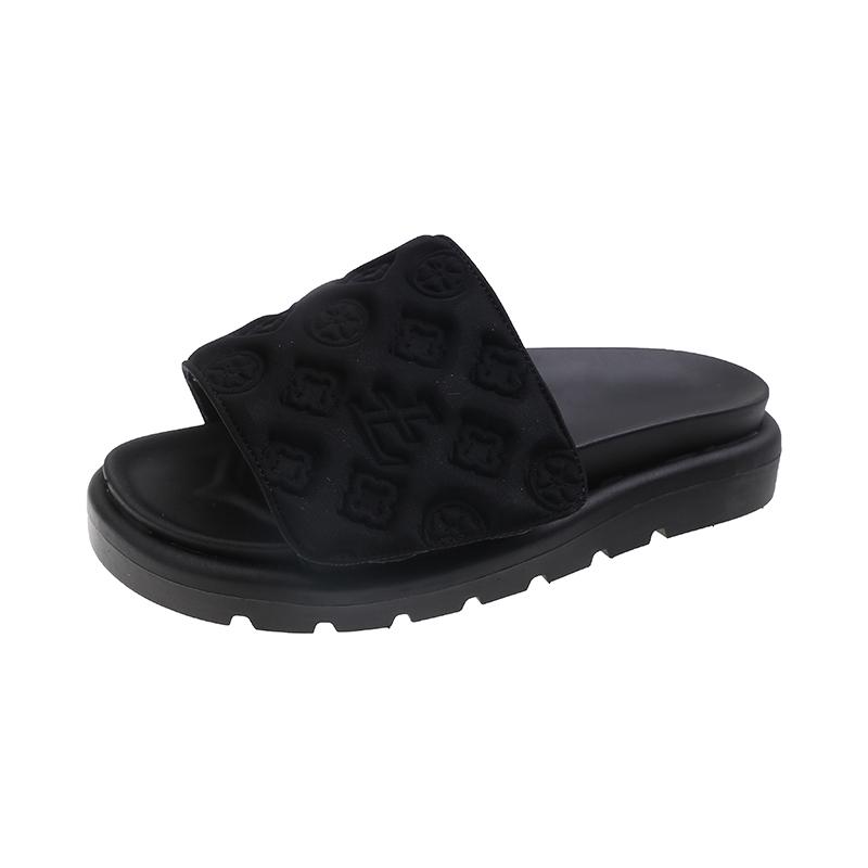 

Женские тапочки Magic Tape Flat Slippers, летние новые сандалии на платформе от бренда класса люкс, женская обувь на плоской подошве для увеличения роста, zapatos de mujer 41