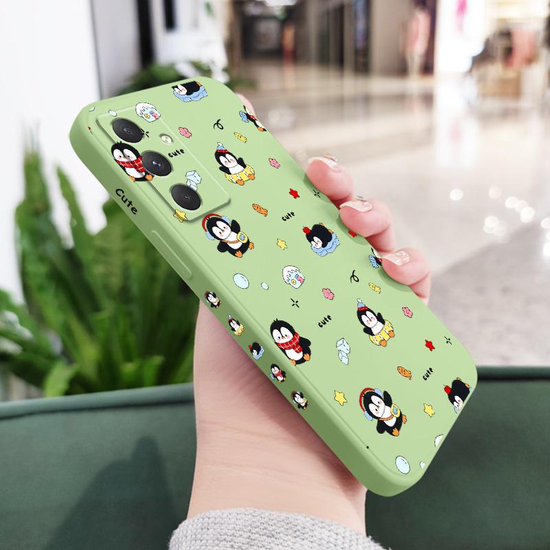 

Cute Penguin Phone Case For Samsung Galaxy A17 A07 A56 A36 A26 A16 A06 A55 A35 A25 A15 A05 A54 A34 A24 A14 A04 Silicone Cover Samsung A35 5G світло-зелений колір
