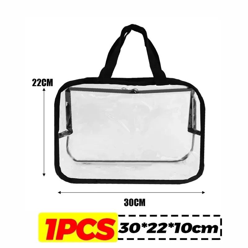 

Портативная водонепроницаемая прозрачная ПВХ сумка для хранения на молнии, большой вместимости, органайзер для косметики, туалетных принадлежностей, игрушек, для путешествий, предметы первой необходимости для дома