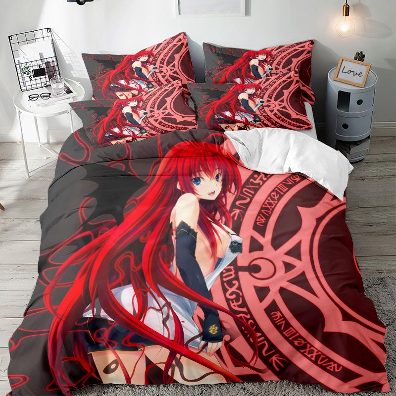 Animation Series 3D Digital Printing Three-Piece Bedding Kit Bed Sheet Quilt Cover