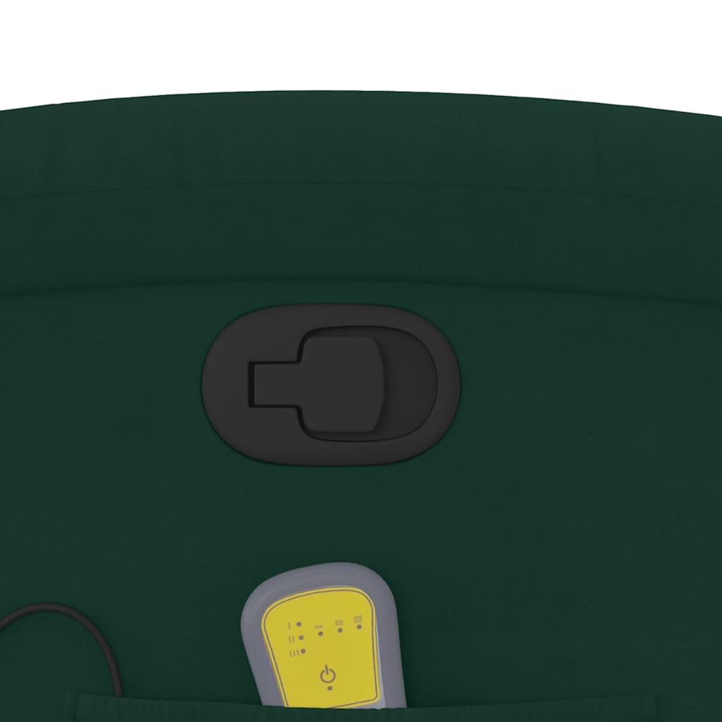 Massage Recliner with Rising Function Dark Green Velvet