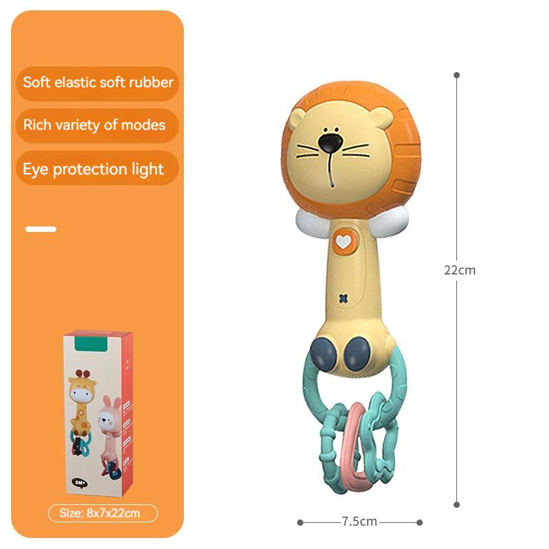 

Детские музыкальные мигающие погремушки, игрушки-прорезыватели для кроликов, колокольчики, мобильные детские погремушки, стоп, слезы, ранние развивающие игрушки для новорожденных