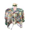 Vintage Oil Painting Dining Table Fabric Home Non-slip Coffee Table Table Cloth Desk Cover Towel Cloth with Core Pillow