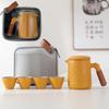 Ceramic Kuaike Cup One Pot Four Cups Travel Kung Fu Tea Set Portable Bag Set Simple Business Gift Engraving