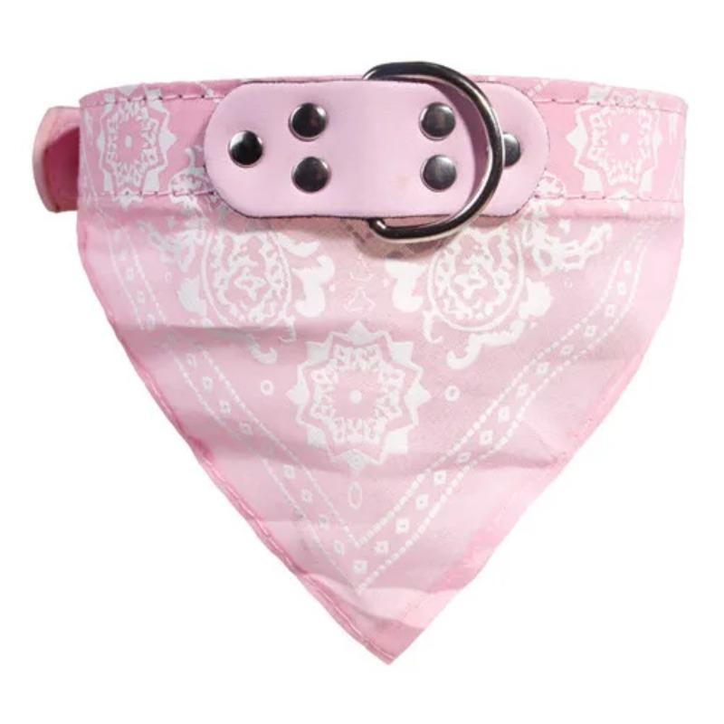 Adjustable Dog Bandana Leather Printed Soft Collar For Dog Pet Supplies Cat Scarf Collar For Chihuahua Puppy Pet Neckerchief