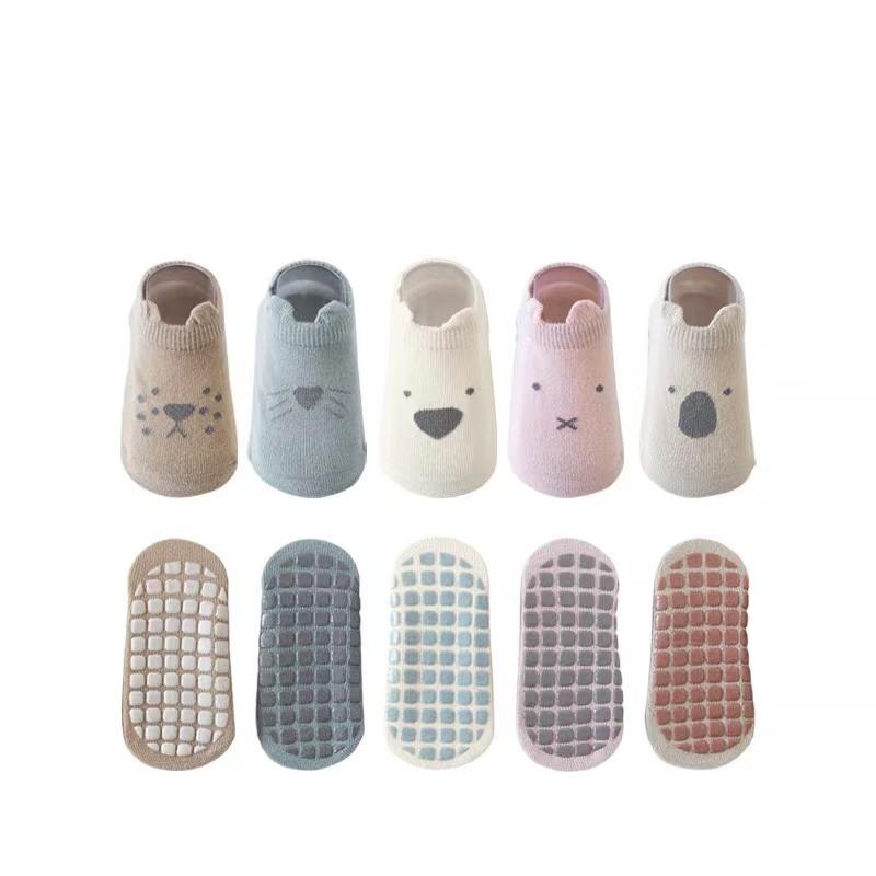 1 Pairs Infant Baby Slipper Socks Cartoon Sock Panel for Toddler Baby Spring Summer Thin Non-slip Sole Floor Sock for Kids