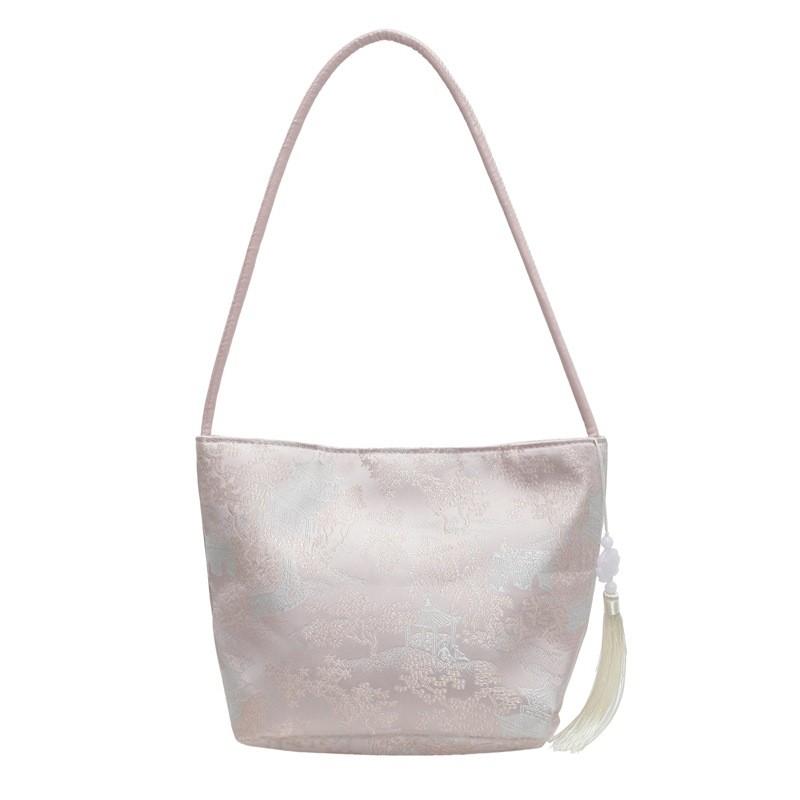 Stylish Casual Bucket Shoulder Bag Modern Chinese Design With Spacious Interior For Women