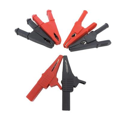 1 Paar 20A 30A 50A rot schwarz Krokodilklemme Krokodil Adapter Stecker Isolierte Prüfspitzenklemme Messleitung für Auto Wohnwagen Van Batterie