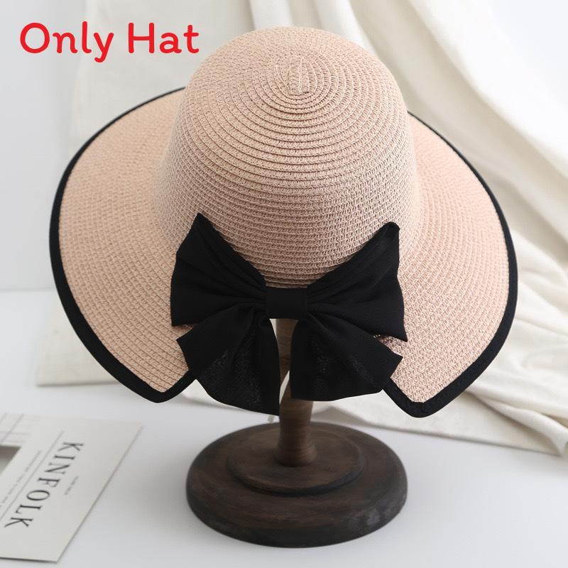 Summer Straw Hat For Women Wide Brim Sun Protection Breathable Outdoor Fashion Hat