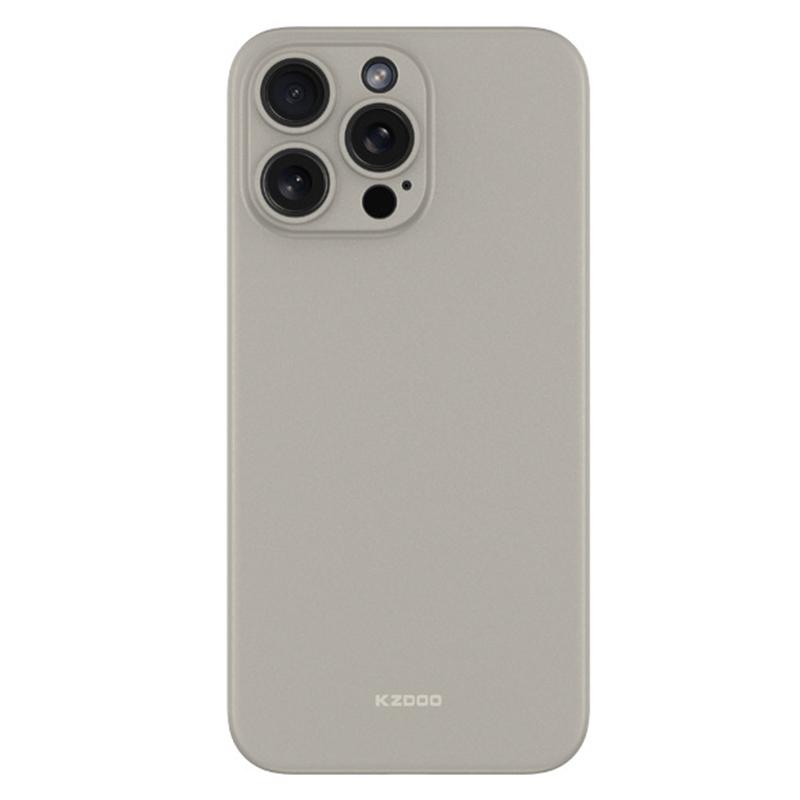 

KZDOO Air Skin Series For iPhone 15 Pro Anti-fingerprint Frosted Case Ultra Thin Phone Cover Titanium Grey