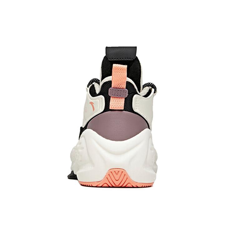 Anta Bastard Fleece lined Mid top Skateboard Shoes Women's Black White Pink 122048903-4