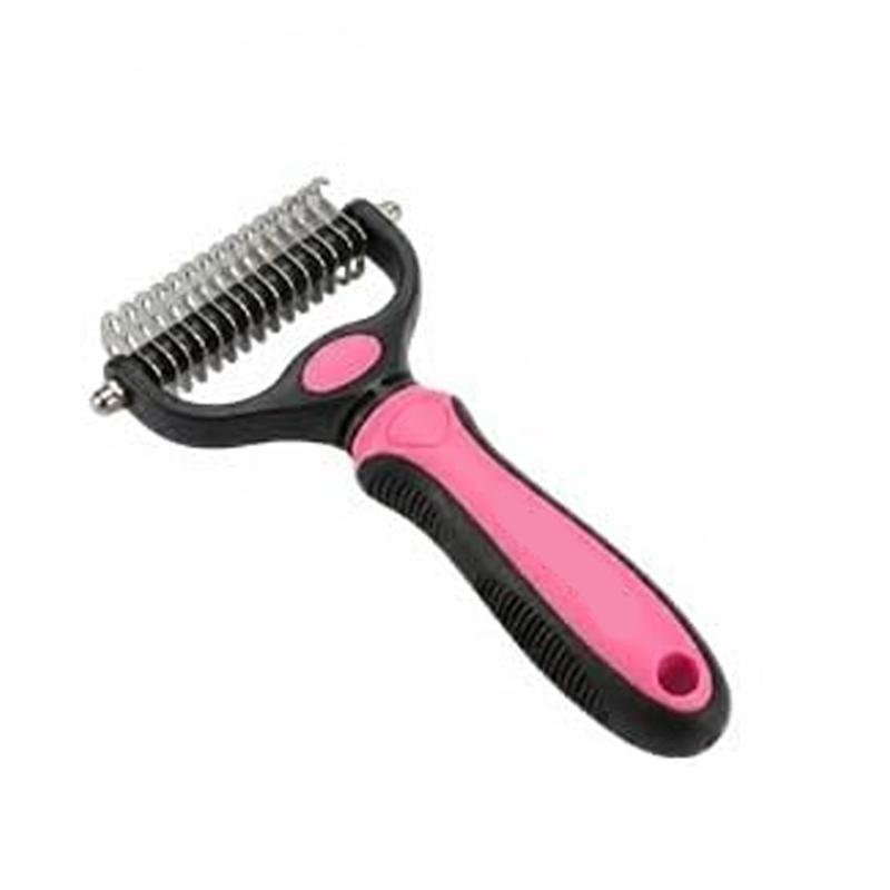Massage Feature Pet Grooming Tool Deshedding Brush for Dog Cats Double Side Design Hair Remover Comfort Experience Knot Remover