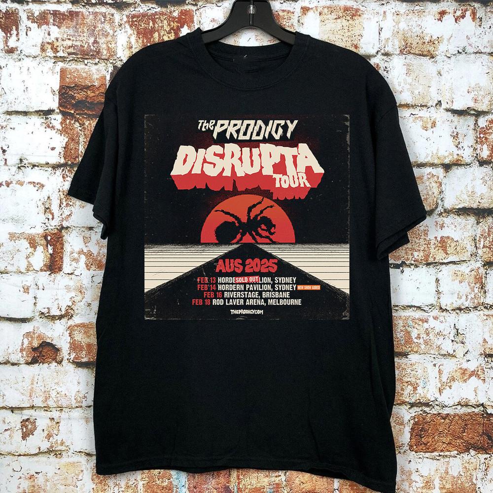 The Prodigy Band Disrupta Tour 2025 T Shirt Full Size S-5XL AA2047 Unisex T-Shirt XXL