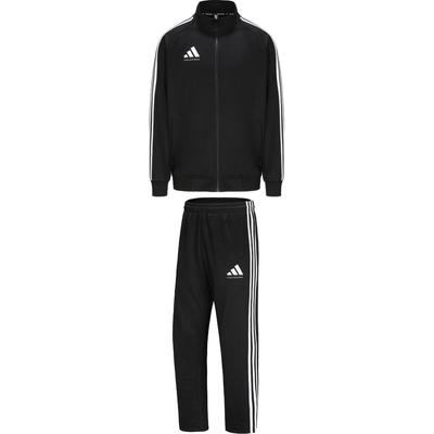 Kurtka z pełnym zamkiem błyskawicznym w paski i długie spodnie ze średnim stanem, casualowy strój sportowy, garnitur unisex TR30JT-BW+TR30PT-BW