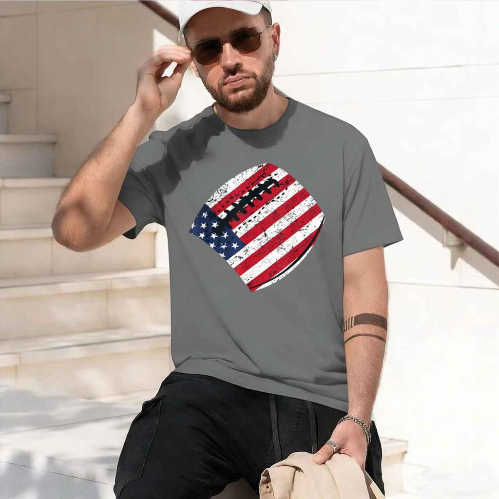 Ameran Football Us Flag 4th Of July Patriot Grh Unisex Tshirt Summer Shortsved Breathable Sweatwking Versatile 2026 New Model Sh