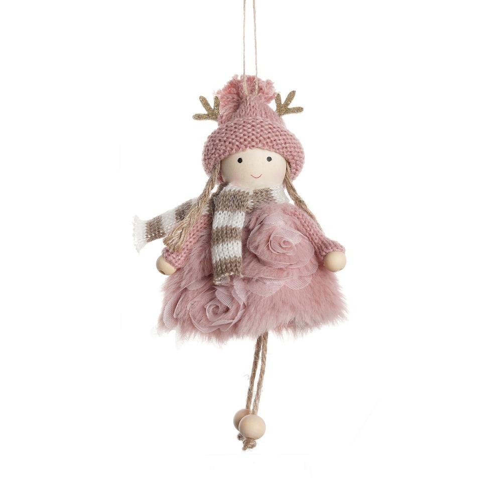 Angel Girl Christmas Angel Doll Old Man Snowman Hanging Pendant Plush Toy Pendant Party Gift Drop Ornaments Xmas Tree Pendant