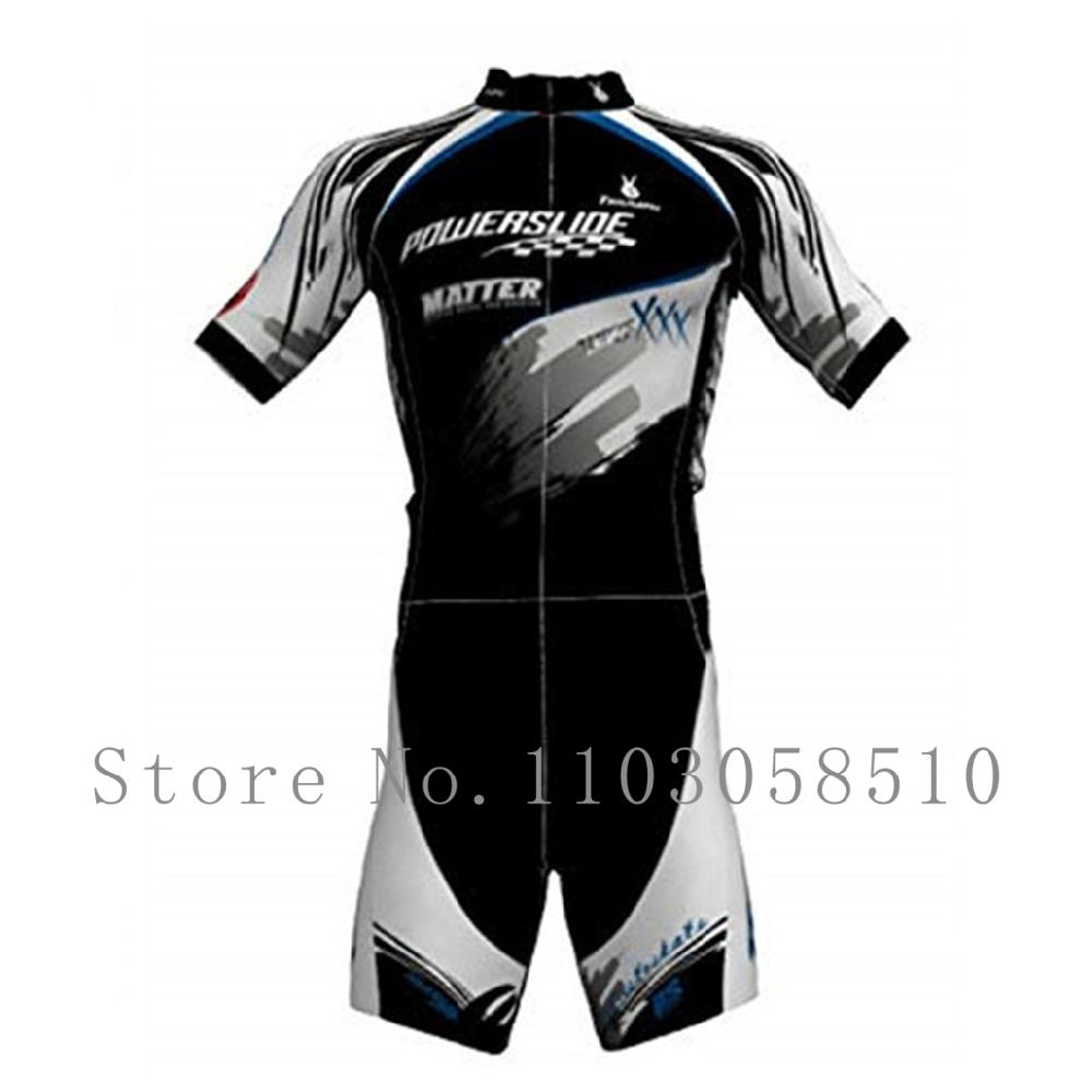 Powerslide Inline Skinsuit Team Areo Speedsuit Summer Men Cycling Clothing Skate Suits Ciclismo Pro Racing Apparel Short Sleeves