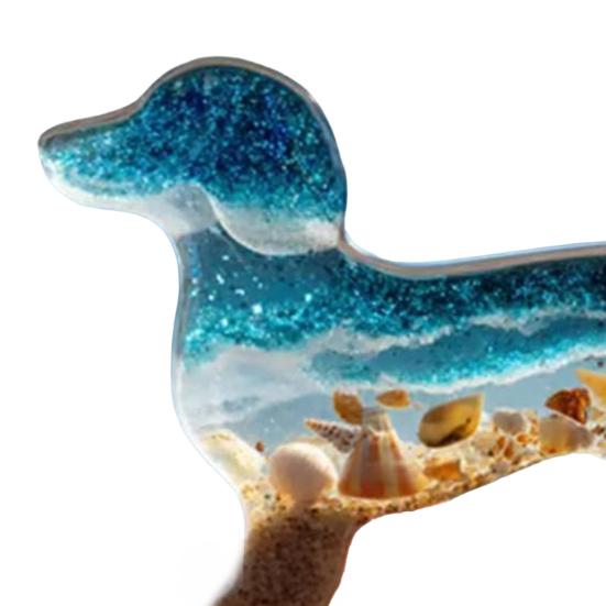 Pocket Hug Animal Acrylic Dachshund Cat Pocket Hug Token Beach-Inspired Fox Wolf Ornament Keepsake Gift for Loved Ones Friends