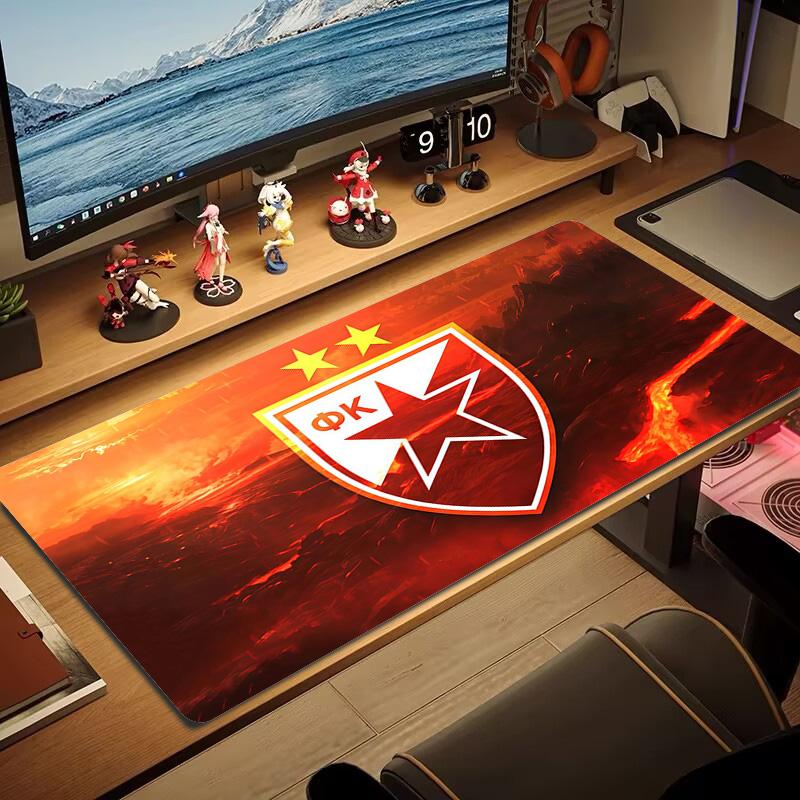 Crvena zvezda Print  Cushion Non-slip Laptop Tablet Big Mousepad XXL Mat Mini PC Playmat With Lock edge