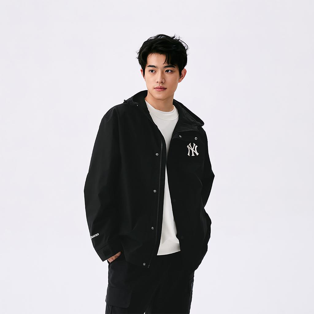 New MLB New York Yankees Basic Collection SS25 Jacket Unisex Black 3AWJB0151-50BKS
