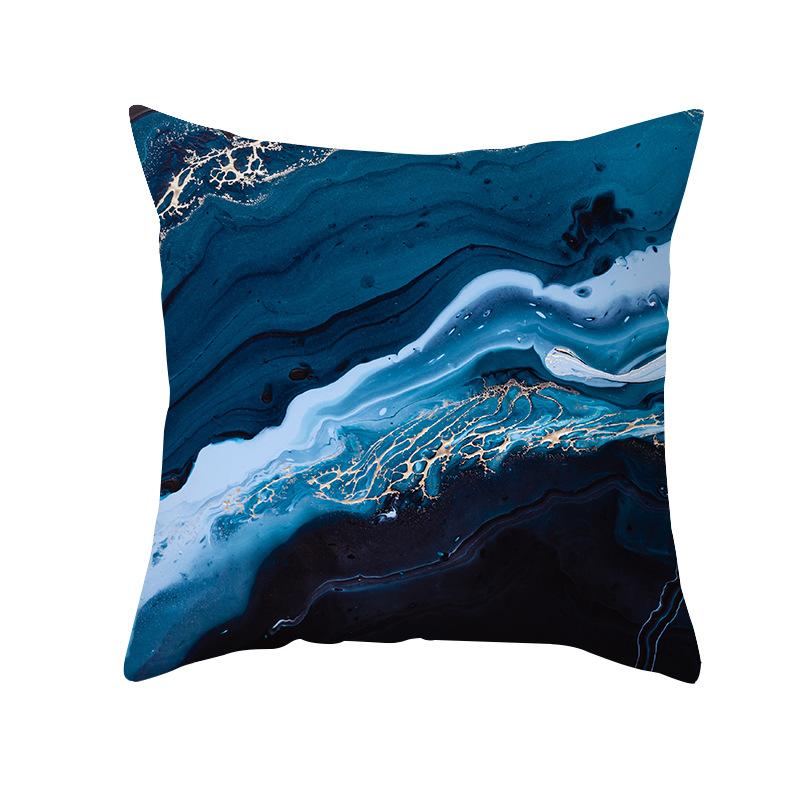 Ink Painting Pillow Case Living Room Home Sofa Bedroom Printed Pillow Case Peach Skin Nordic Cushion