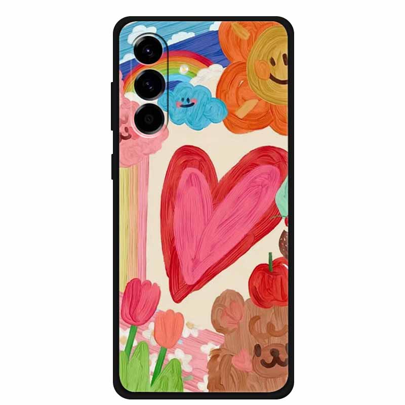 For Samsung Galaxy A37 A57 A17 5G Case Shockproof 3D Relief Emboss Luxury Soft Silicone Cases Cover for Samsung A57 A17 A37 5G