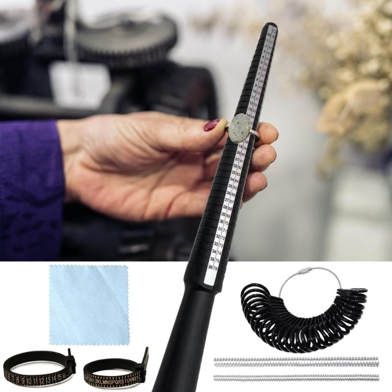 3/4/6/7Pcs Jewelry Sizers Finger Rings Sizing Measuring Tool Rings Sizer Gauge Set Circle Models Reusable Rings Sizer