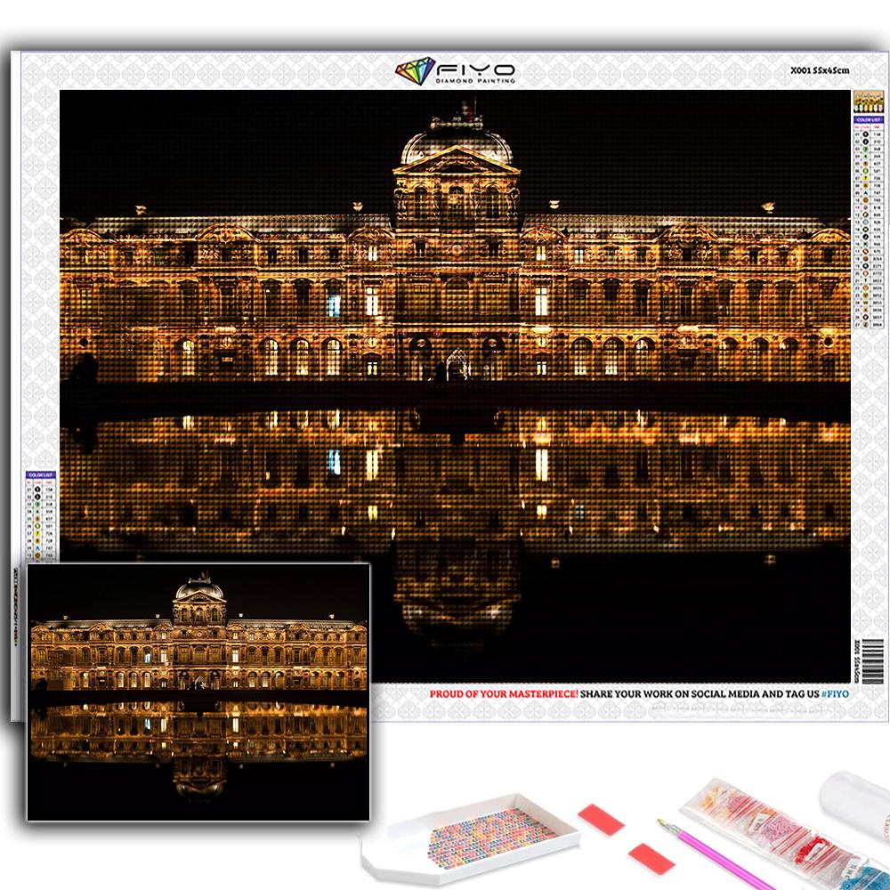Cross Stitch Kit DIY Diamond Embroidery Louvre Museum Diamond Painting Home Decor