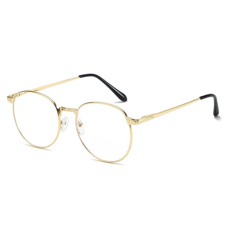 Unisex Übergroße Runde Mode Lesebrille Ultraleichte Metallrahmen HD Blaulichtblockierend Augenschutz Alterssichtigkeit Brille