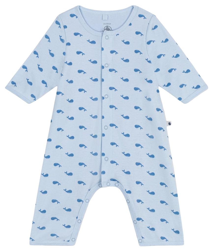 Bodyjama A0CIQ Light 12 Months 74cm [Petit Bateau] Blue/Blue