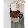 2026 European-Style Backless Camisole Tank with Built-In Bra - Perfect Summer Base Layer for a Niche Look