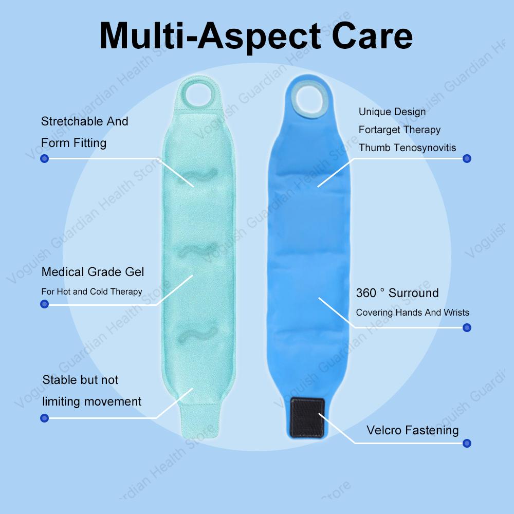 Wrist Brace Support Ice Pack Reusable Ice Glove Finger Hand Ice Pack Hot Cold Therapy Wrist Ice Pack for Swelling Relieve Pain