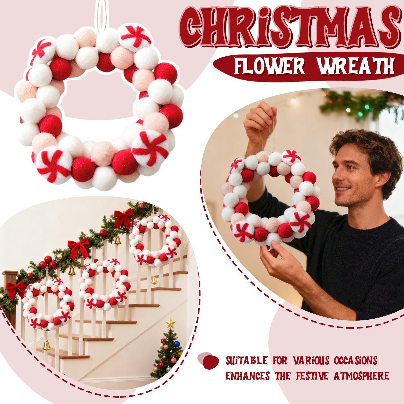 

Wool Christmas Tree Decorations And Christmas Table Ornaments One Size червоний