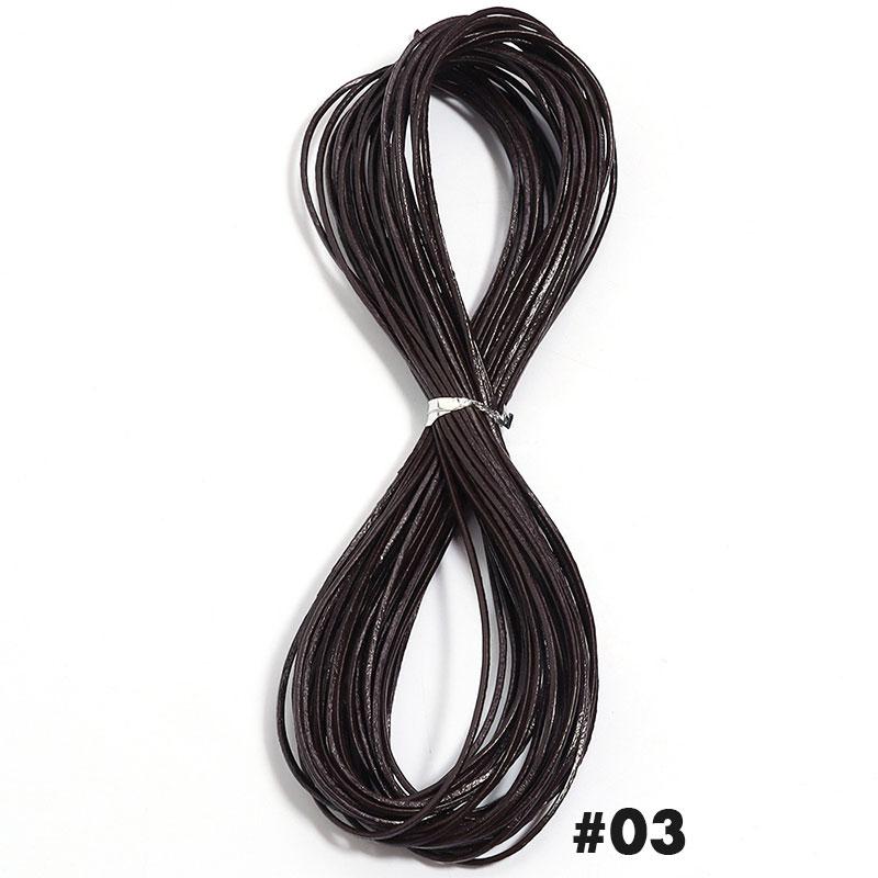 10 Yard Genuine Leather Cord Dia 1.5mm Colored Round Leather Rope For DIY Handmade Leather Craft Materials Jewelry Accessories