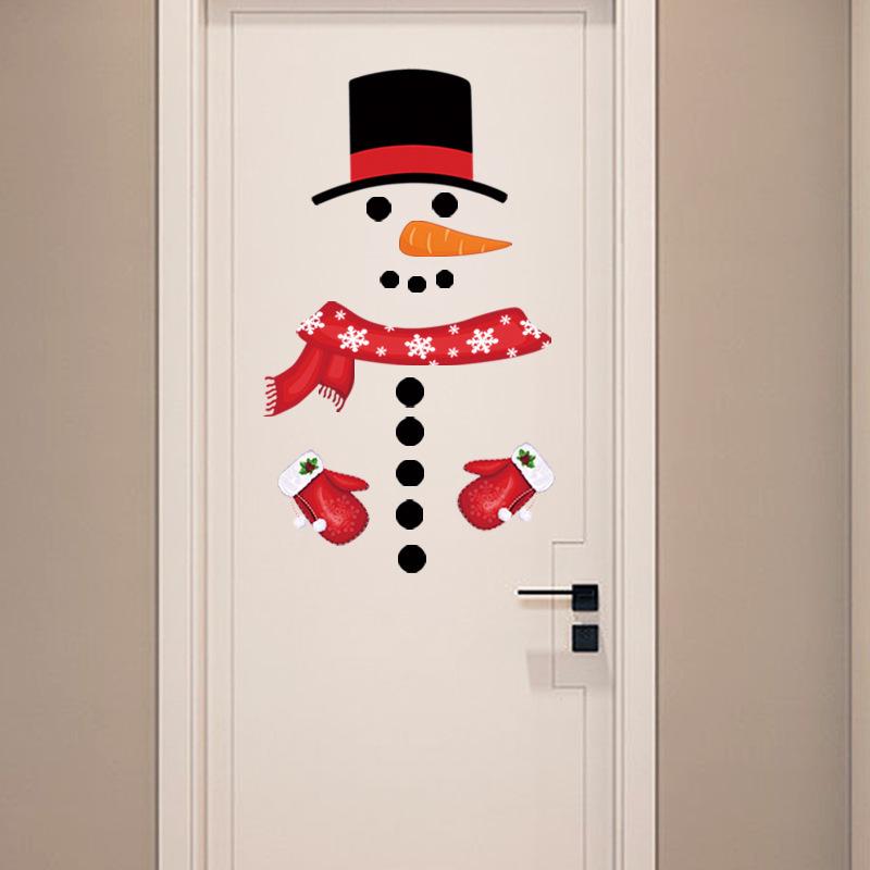 Self-Adhesive Snowman Wall & Window Sticker for Christmas Decoration
