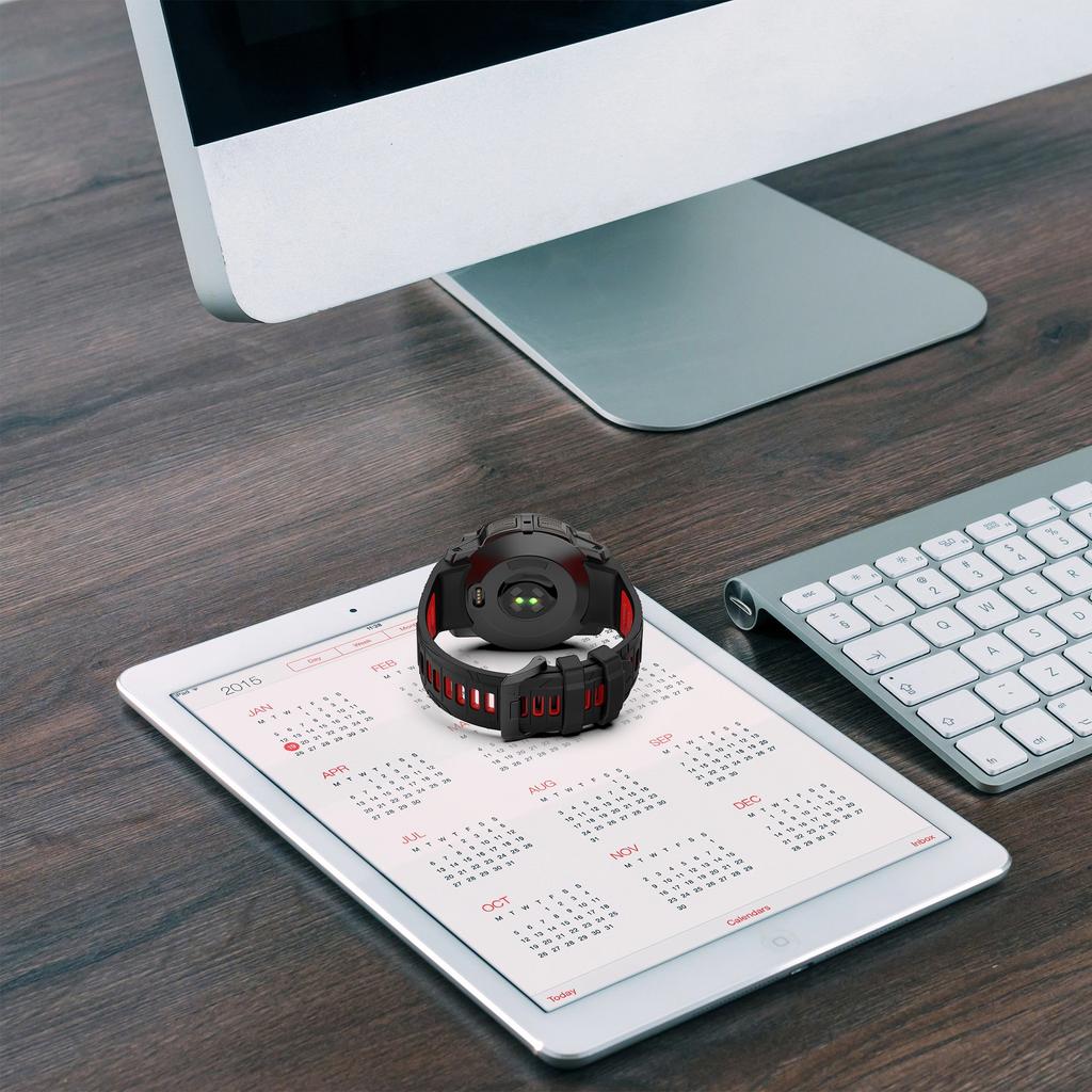 For Garmin Instinct 3 45mm Dual Color Smartwatch Band Sports Breathable Silicone Strap