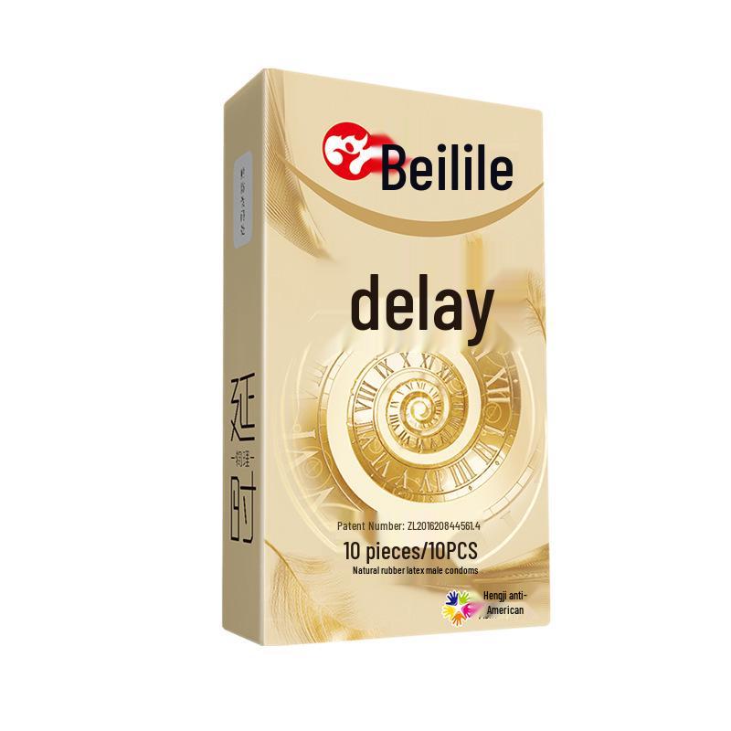 Beilile Ultra-Thin Luminous Vibrating Condoms with Textured G-Spot Design
