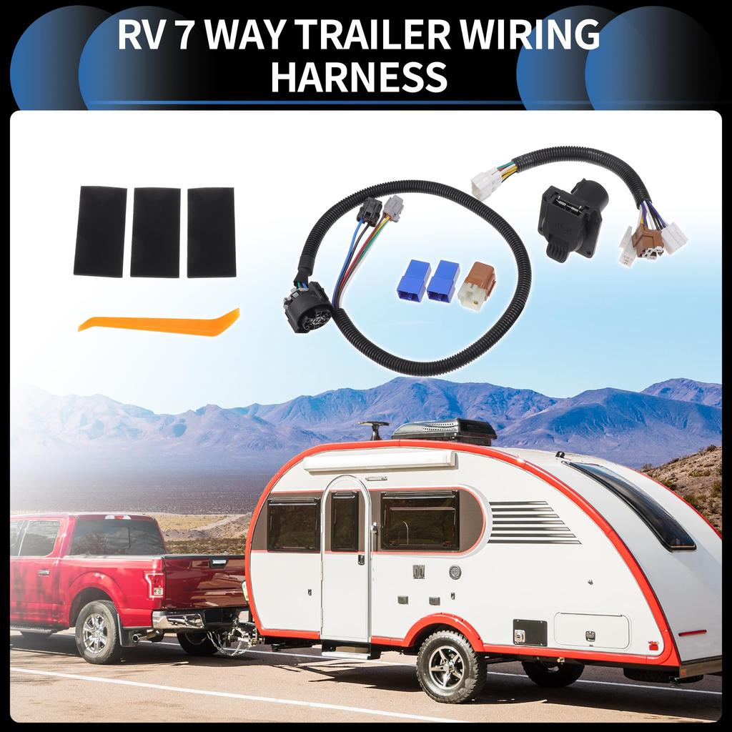 INFINAUTO Vehicle Trailer Wiring Harness with Relay Harness for Nissan Frontier Black 1 Set 2005-2022, Plastic,
