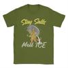 Stay Salts Melt ICE Funny Cat Umbrella Pure Cotton T Shirt For Mens Summer Classic T-Shirts O-Neck Tees Oversize Hot Sale Tops