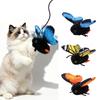 Elektrisches Katzenspielzeug Automatisches Schlagen mit Schmetterlingsflügeln Interaktive Bewegung Indoor Kitten Übung