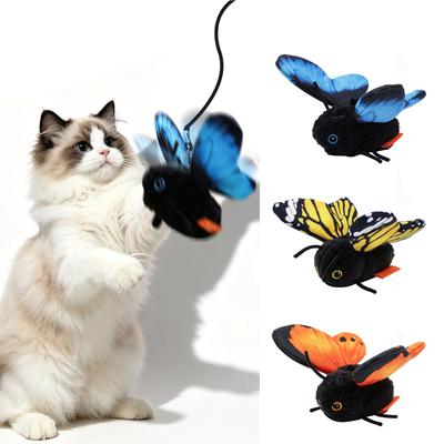 Electric Cat Toy Automatic Flapping Butterfly Wings Interactive Motion Indoor Kitten Exercise