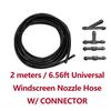2M Windshield Wiper Washer Nozzle Hose Kit Universal Fluid Tube Pipe W/Connector