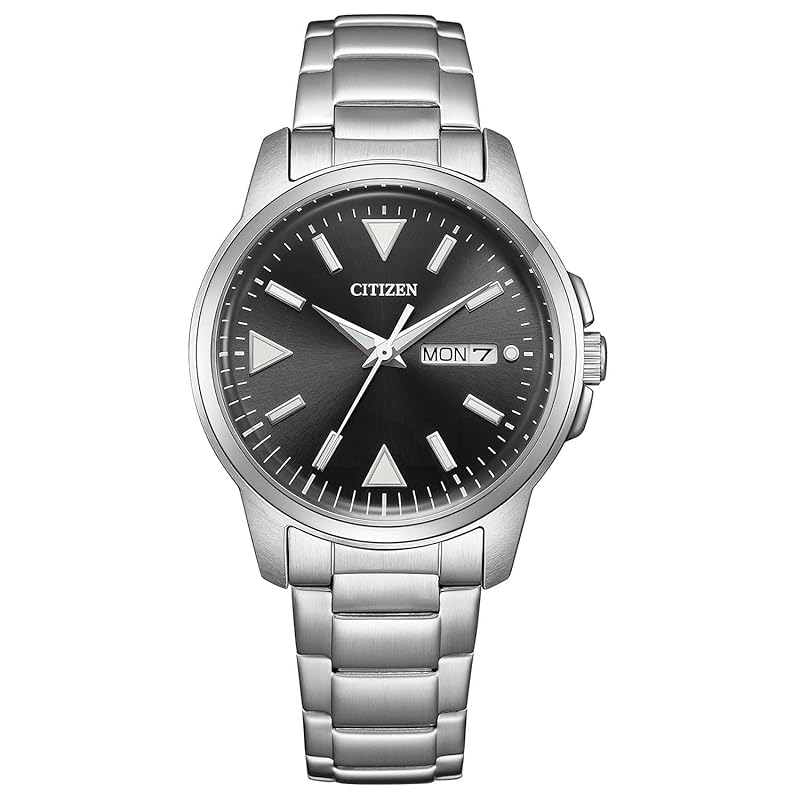 

[Citizen] watch citizen collection Photovoltaic eco-drive Day and date 3 hands waterproof night light simple black BM8180-62E men s silver