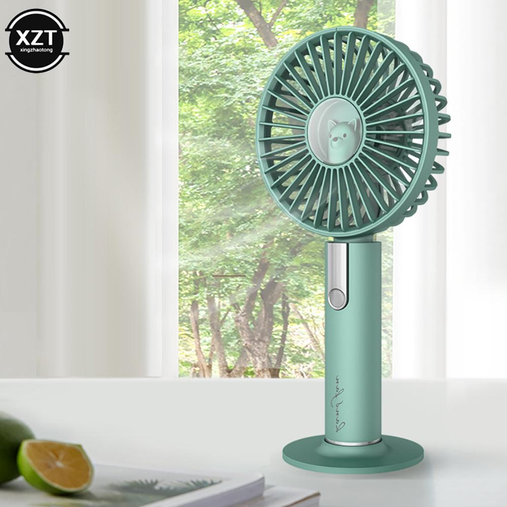 

Summer Portable Mini Fan 3 Speed Adjustable Fans USB Rechargeable Desk Handheld Air Conditioner Cooler Outside Travel Artifact