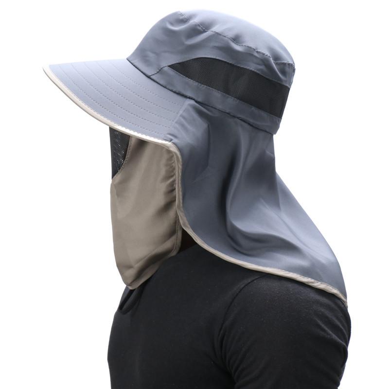 Neue Herren- und Damen-Outdoor-Sonnenhüte, Nackenschutz, Teufelshüte, Sonnenschutz-UV-Schutz-Bucket-Hüte, Schals, Gesichtsschutzhüte, Gesicht