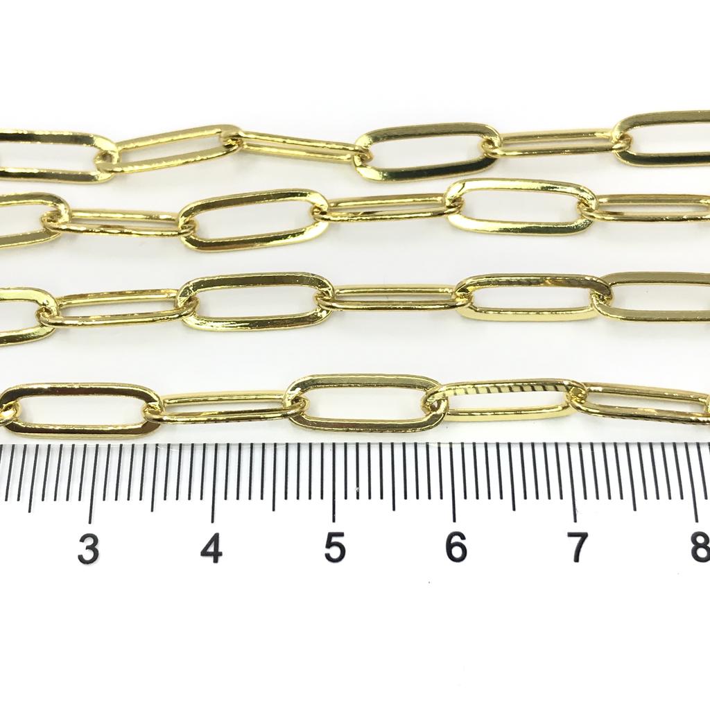 High Quality Copper 24k Gold Plated Chain Roll Brass Chain for Jewelry Making