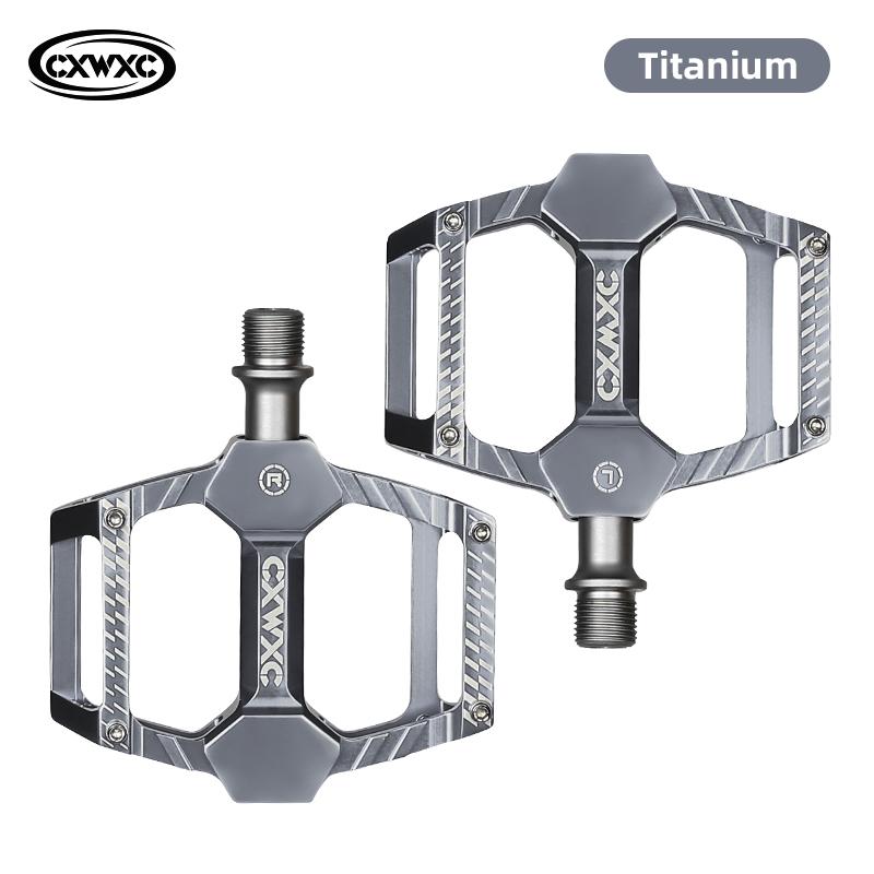 CXWXC Bike Pedals Aluminum Anti-slip MTB Road Bicycle Pedals Ultralight Sealed 3 Bearing One-piece Galvanized Cycling Pedal