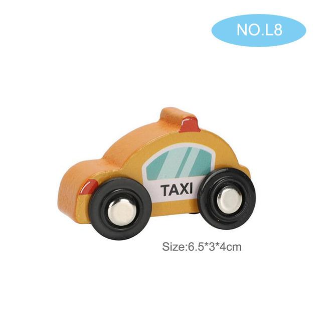 Small Wooden Scene Car Toys Magnetic Train Toy Truck Fit All Kinds Wooden Railway Train Track Children Gifts