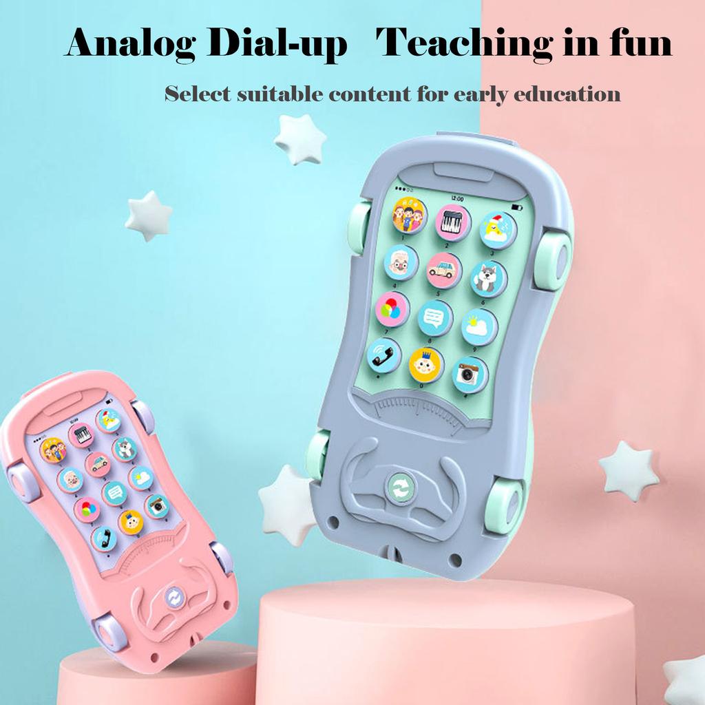 Kids Phone Toy With Music And Vibration Bilingual For Baby Early Learning Toy